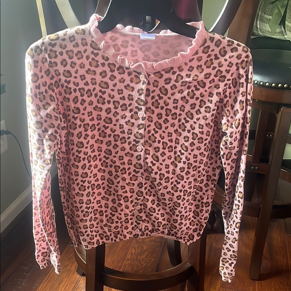 Girl’s Gymboree Matching Pink and Brown Leopard Print 2-Piece. - Picture 2 of 9